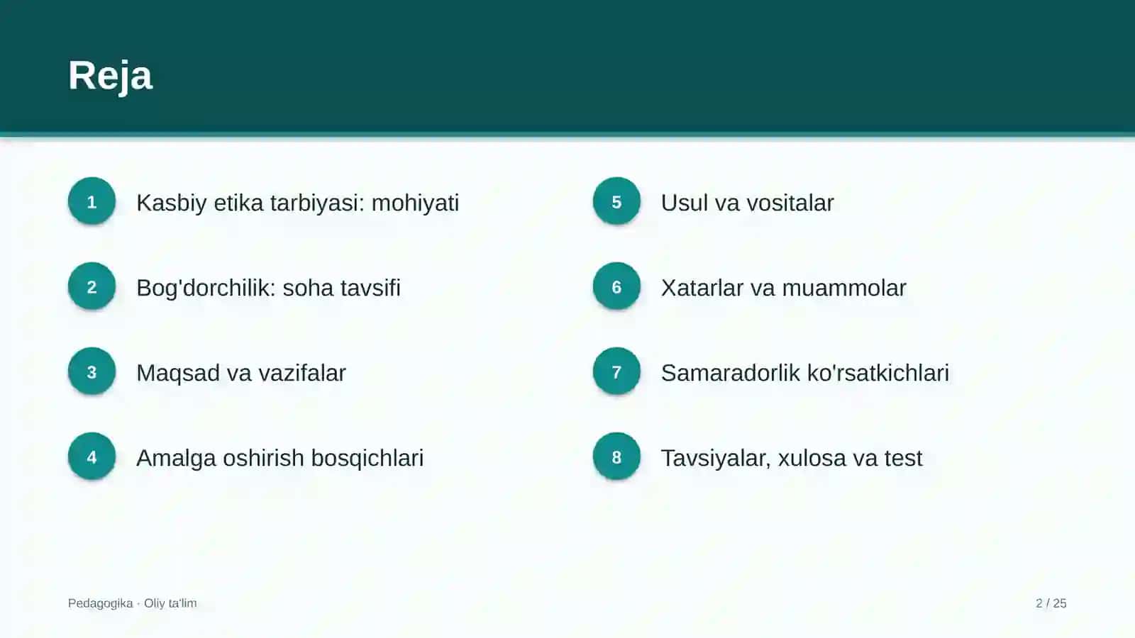 Bog'dorchilikda kasbiy etika tarbiyasi 2