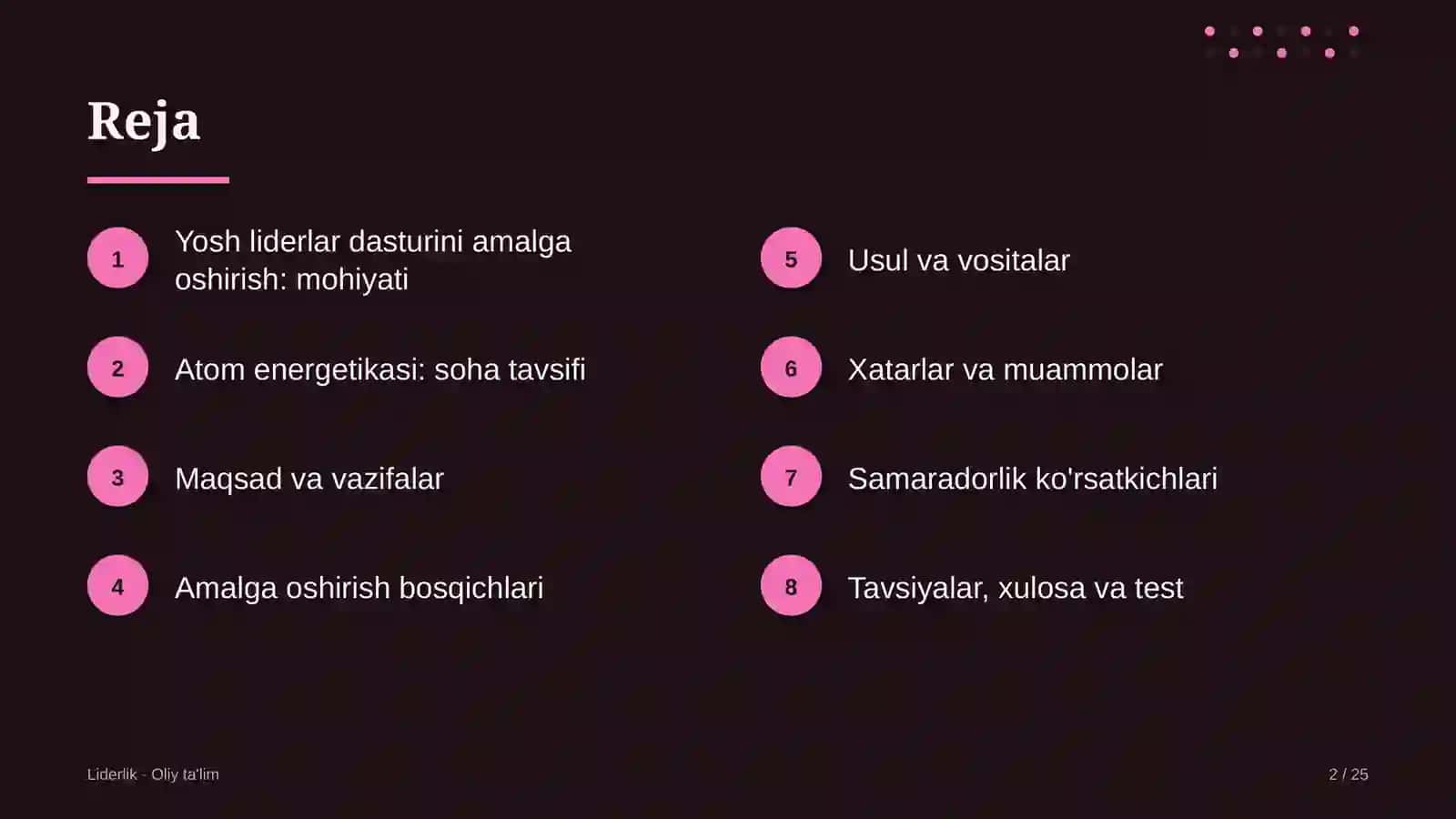 atom energetikasida yosh liderlar dasturini amalga oshirish 7708 2