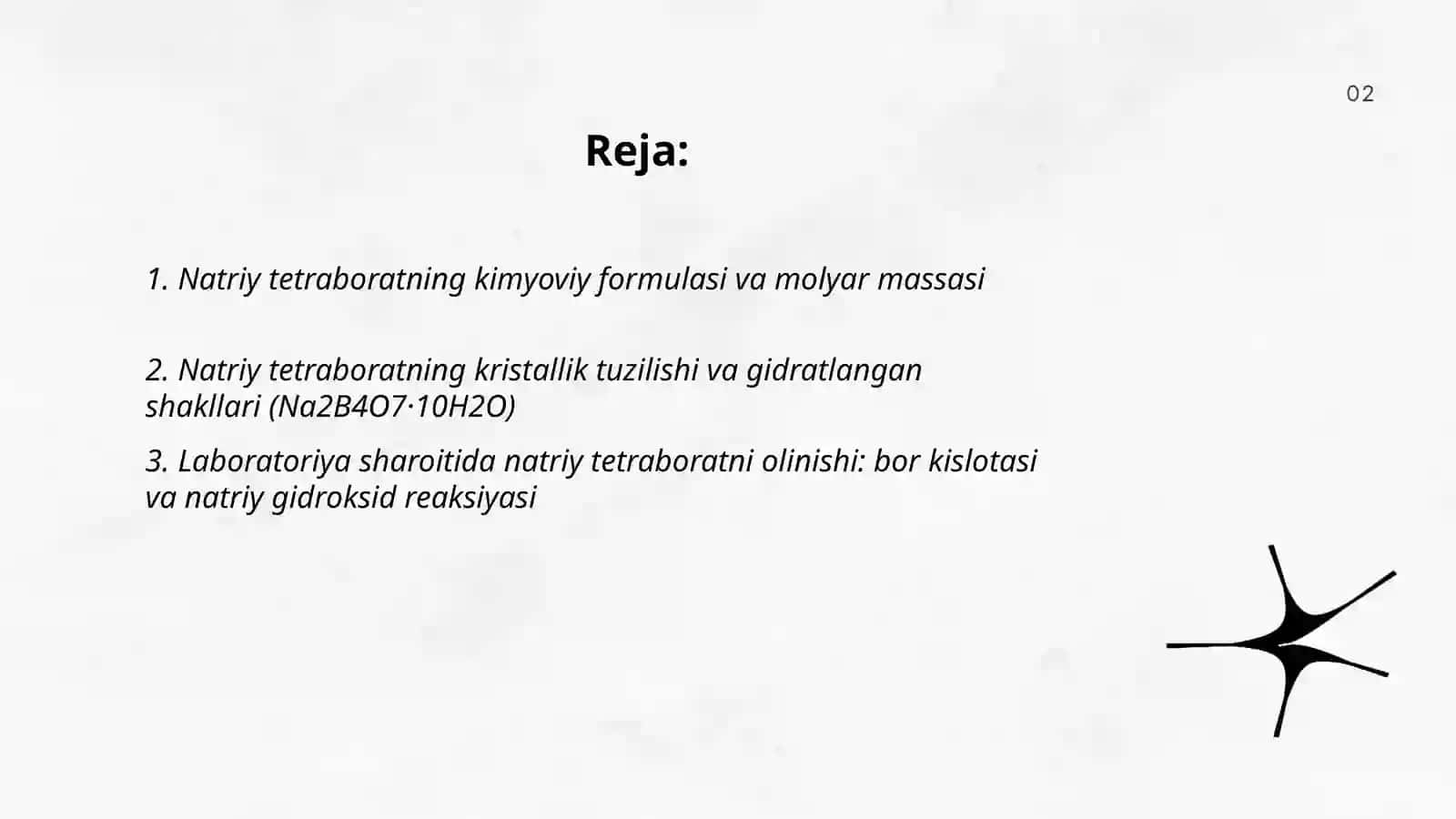 Natriy tetraborat tuzining olinishi va xossalari 2