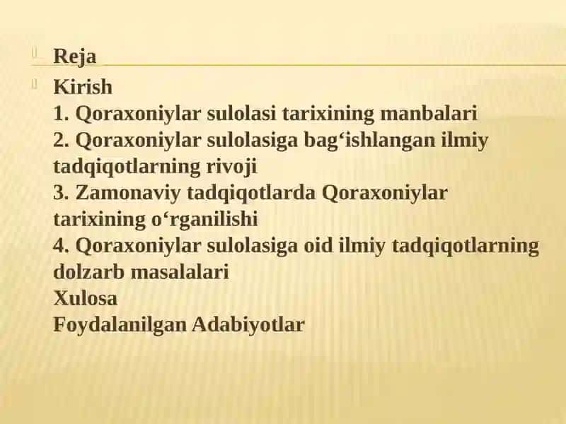 Qoraxoniylarsulolasi Tarixi 2