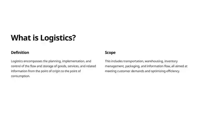 What is Logistics? 2