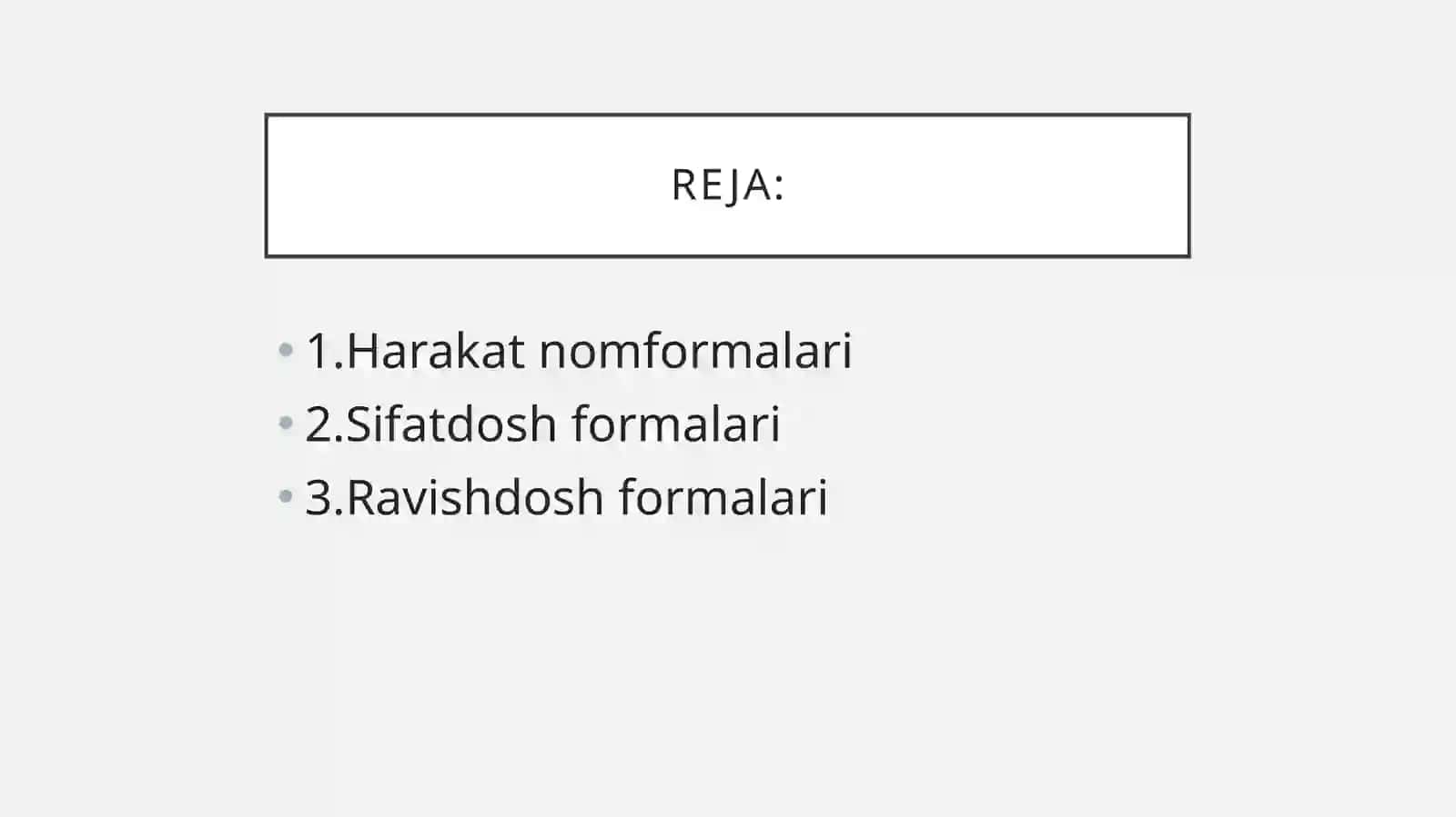 Sifatdosh, ravishdosh, harakat nomi oboroti 2