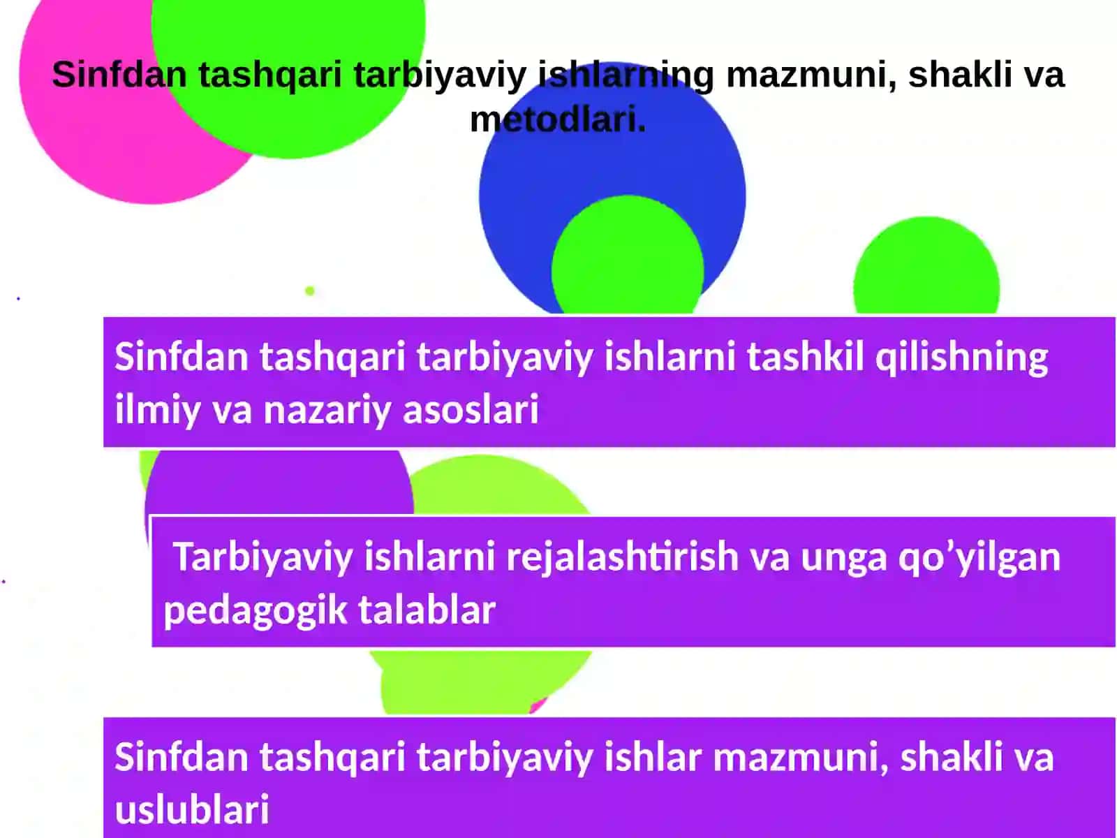 Sinfdan tashqari tarbiyaviy ishlar 2
