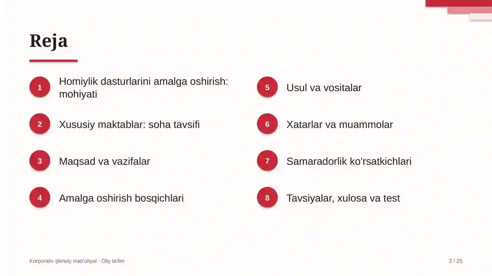 Xususiy maktablarda homiylik dasturlarini amalga oshirish 2