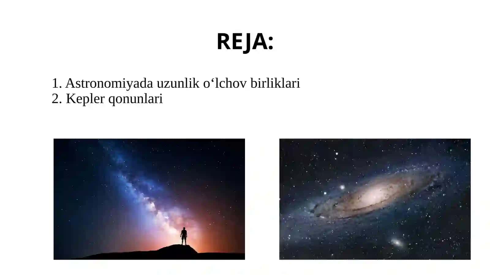 Astronomiyada uzunlik o'lchovlari 2