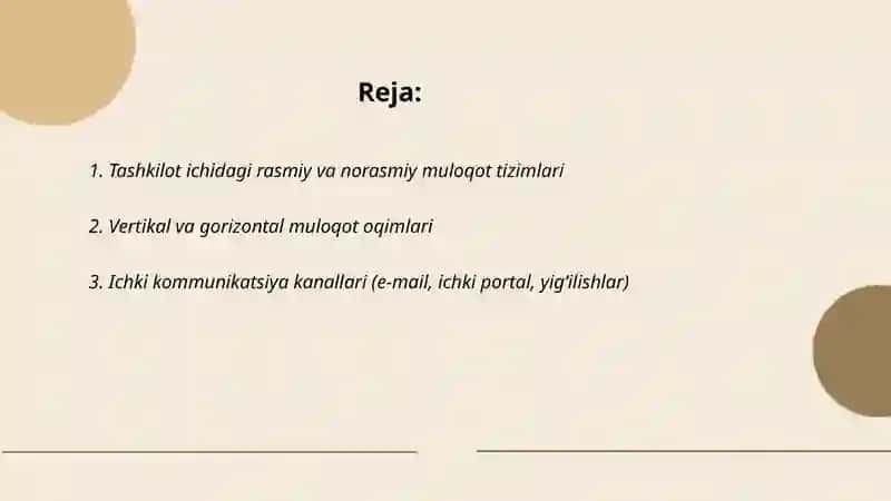 Tashkilotda muloqot tizimi 2