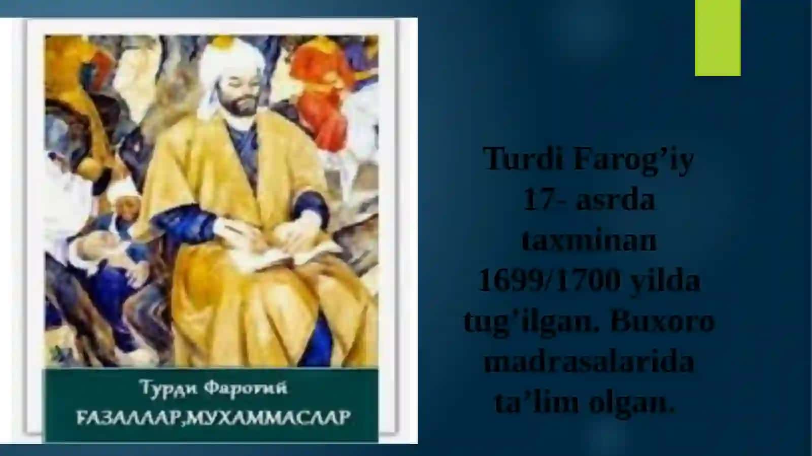 TURDI FAROG’IYNING HAYOT VA IJODI 2
