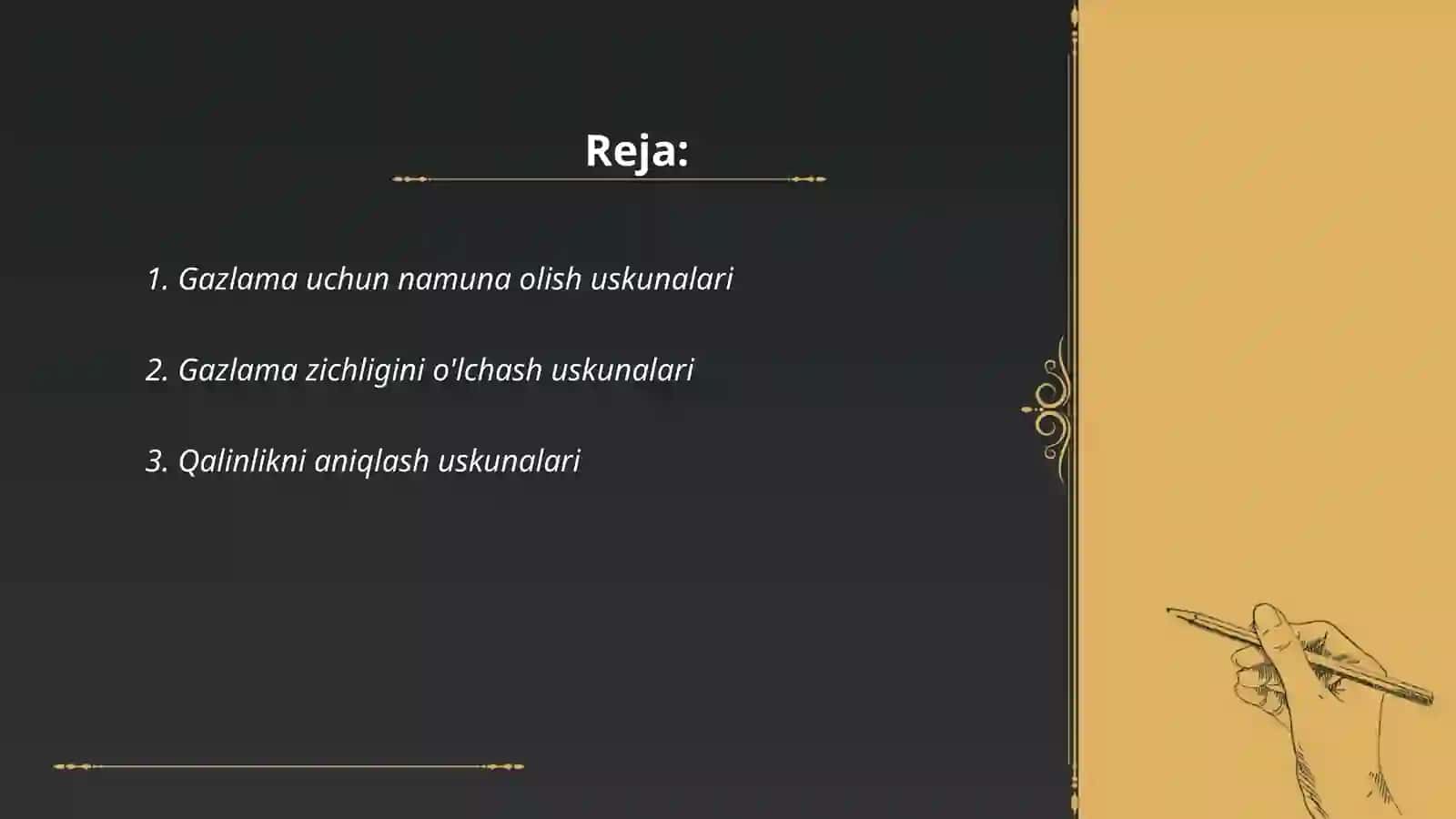 Gazlama xususiyatlarini aniqlash uskunalari 2