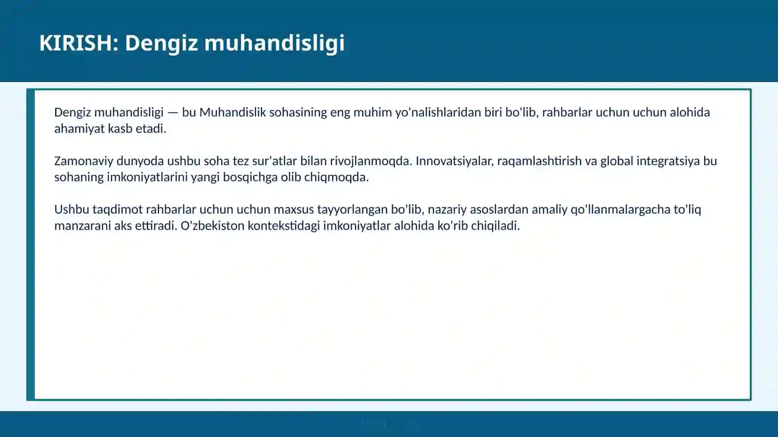Dengiz muhandisligi 2