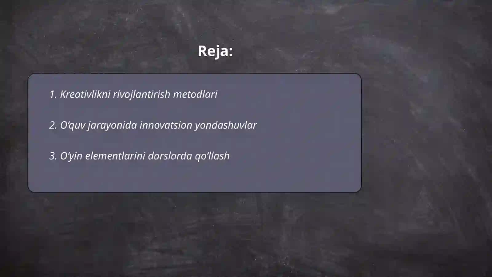 Kreativ pedagogika fanini o‘qitish 2