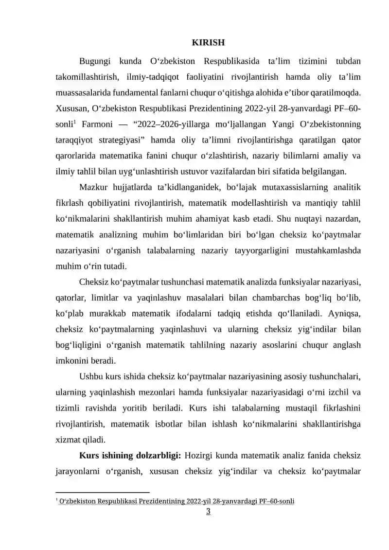 CHEKSIZ KO‘PAYTMALAR 2