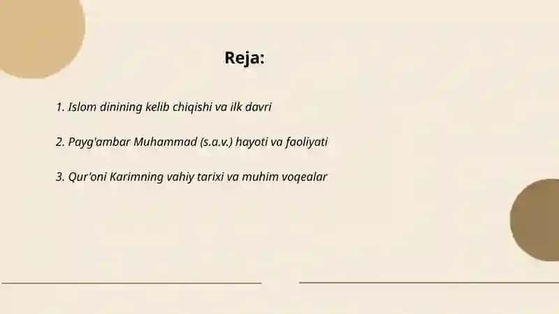 Islom dini tarixi va mohiyati 2