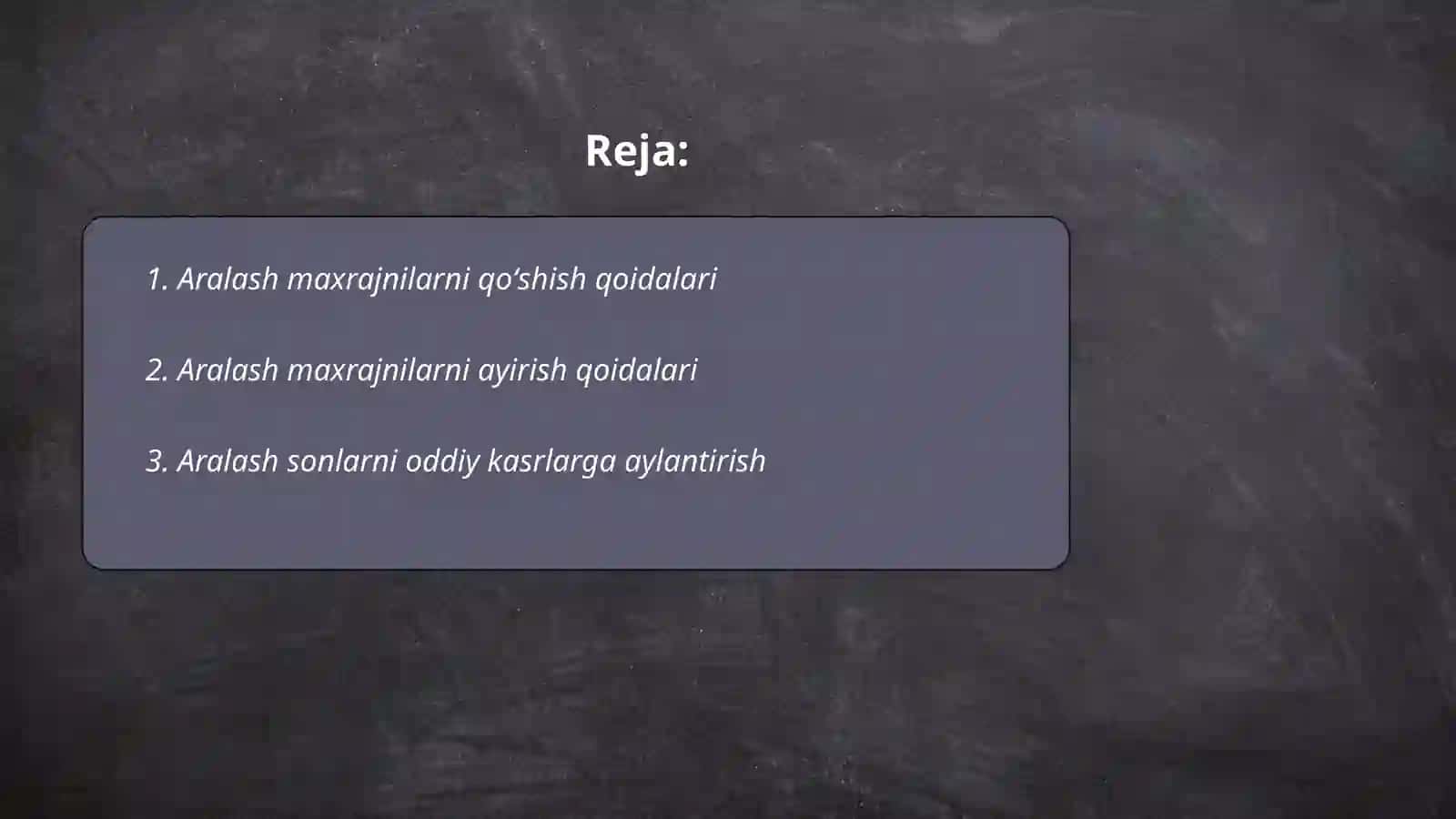 Aralash maxrajni qoʻshich va ayirish 2