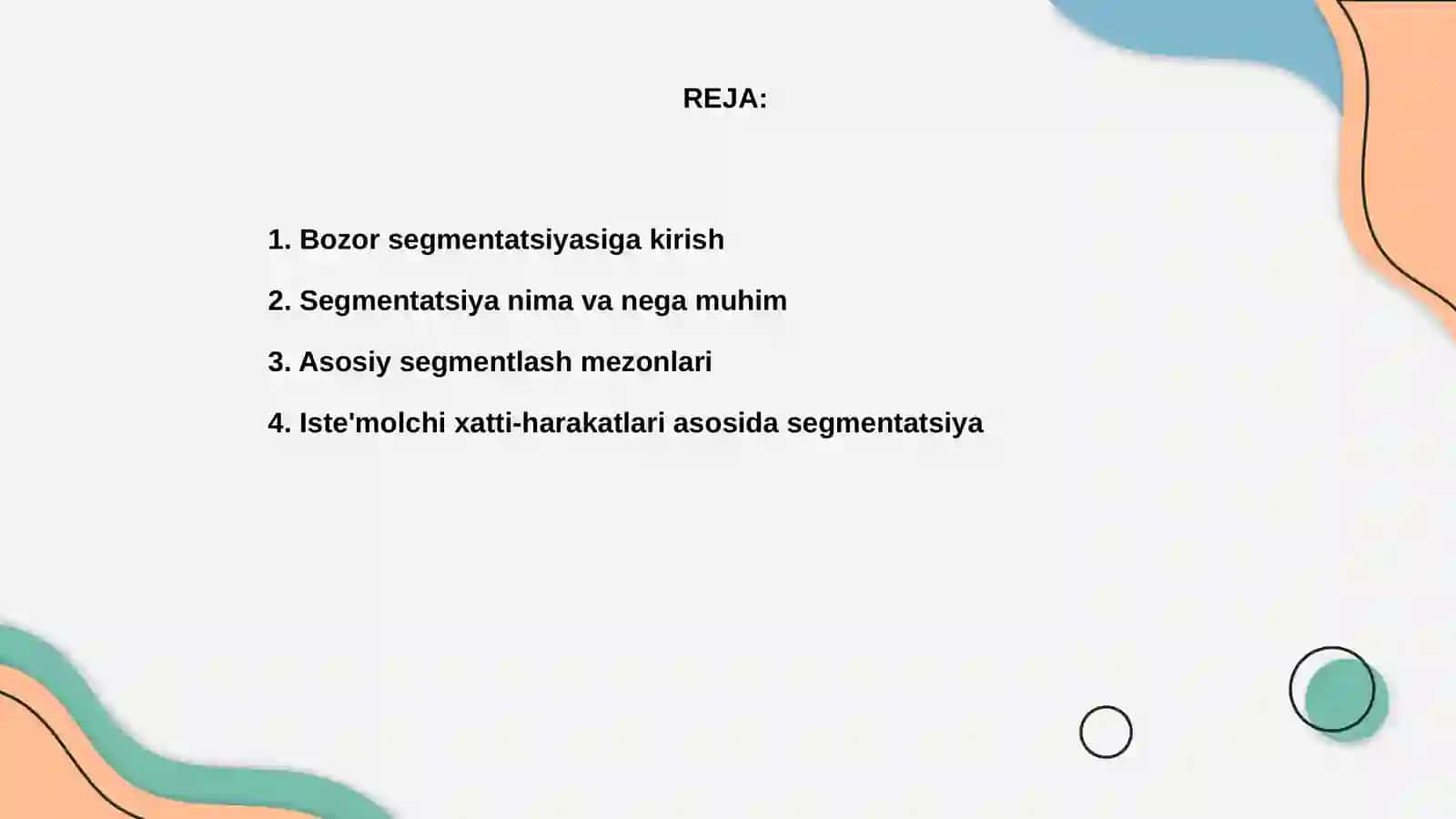 Bozor segmentatsiyasi 2