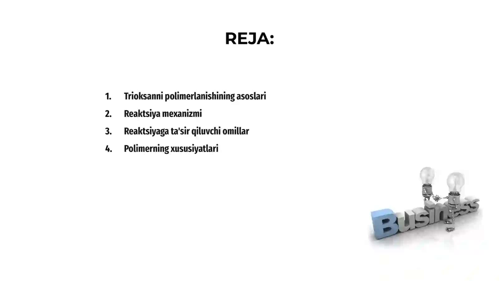 Trioksanni polimerlanishi 2