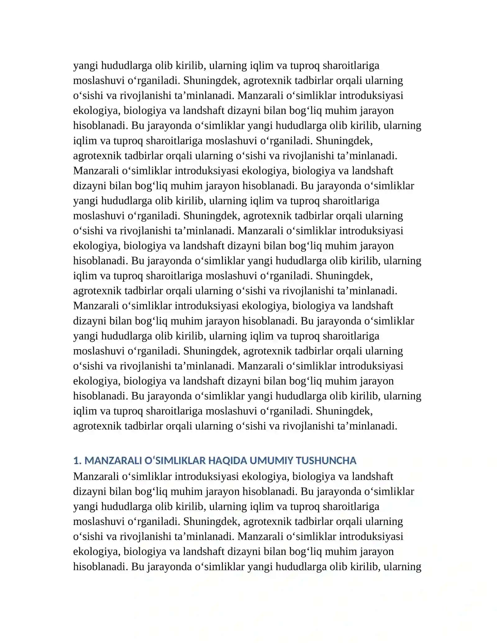 manzarali o'simliklar bo'yicha 2