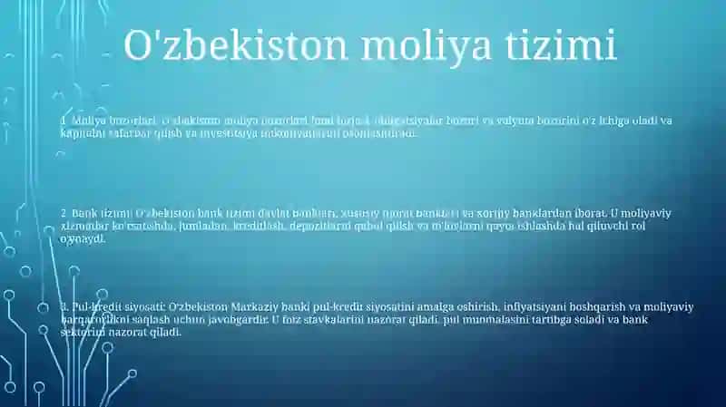 O'Zbekiston Respublikasida Moliya, Pul Va Bank Tizimi 2
