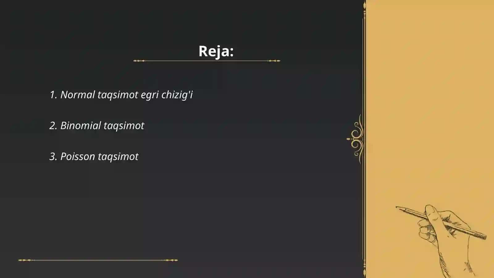 Normal taqsimot egri chizig'i 2