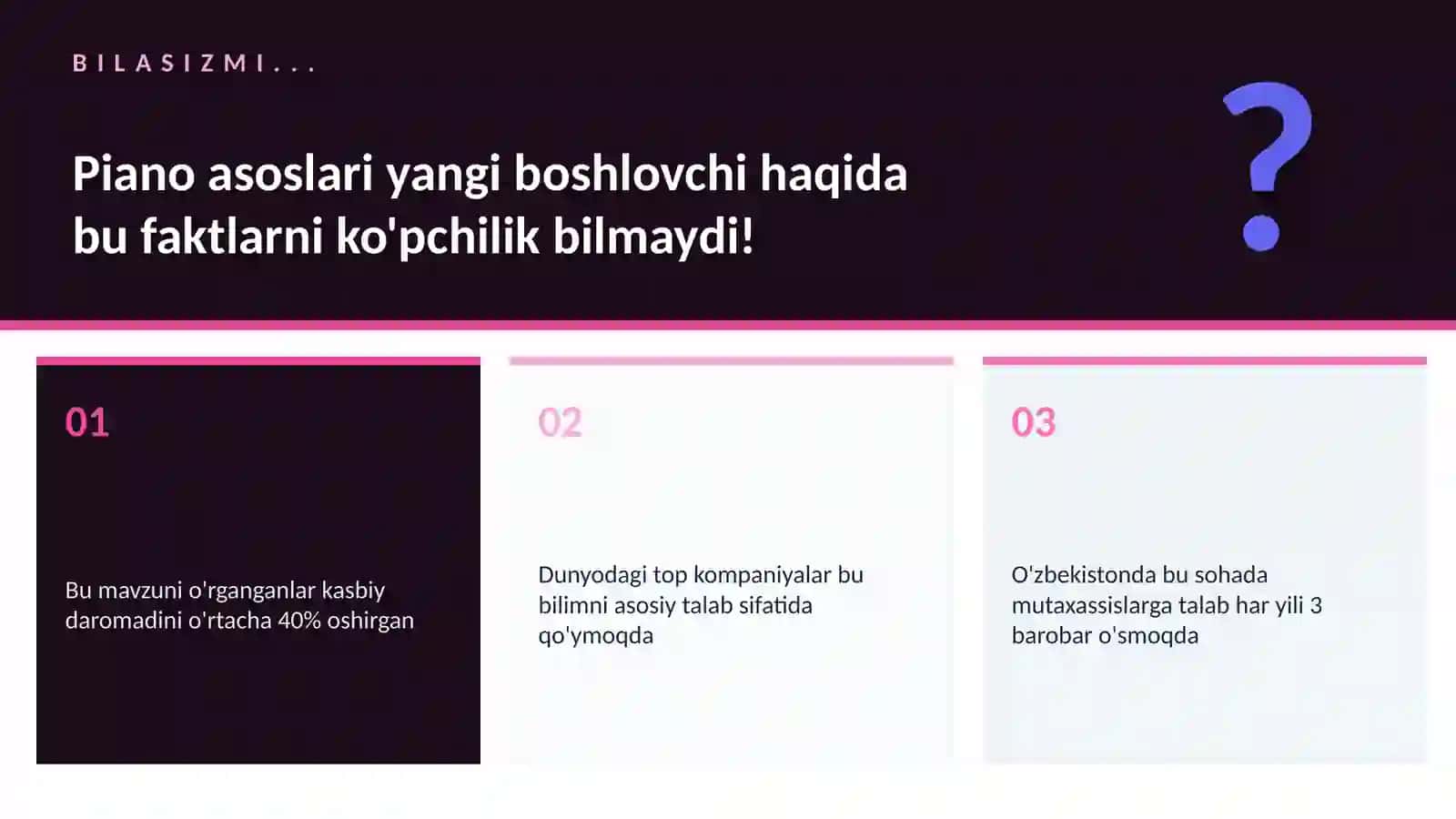 Piano asoslari yangi boshlovchi 2