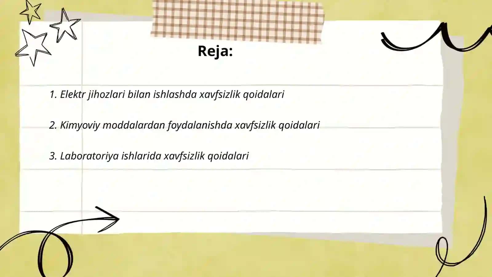 Texnologiya fanida xavfsizlik qoidalari bo'yicha ko'rgazmalar tayyorlash 2