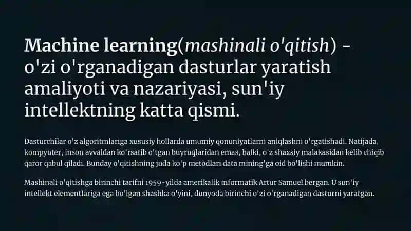 Mashina O‘rganishi (Machine Learning) Nima? 2