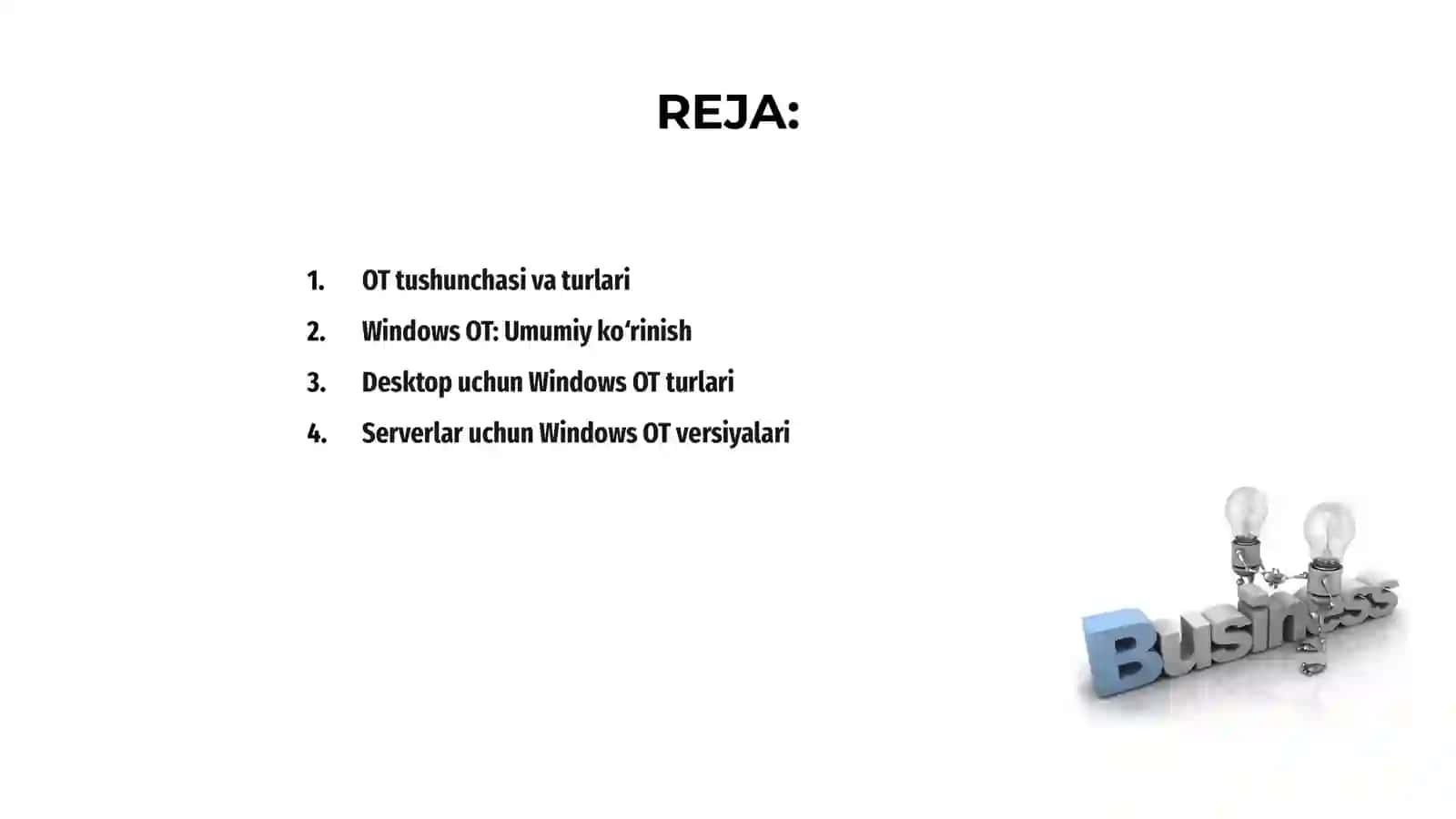 Windows OT turlari 2