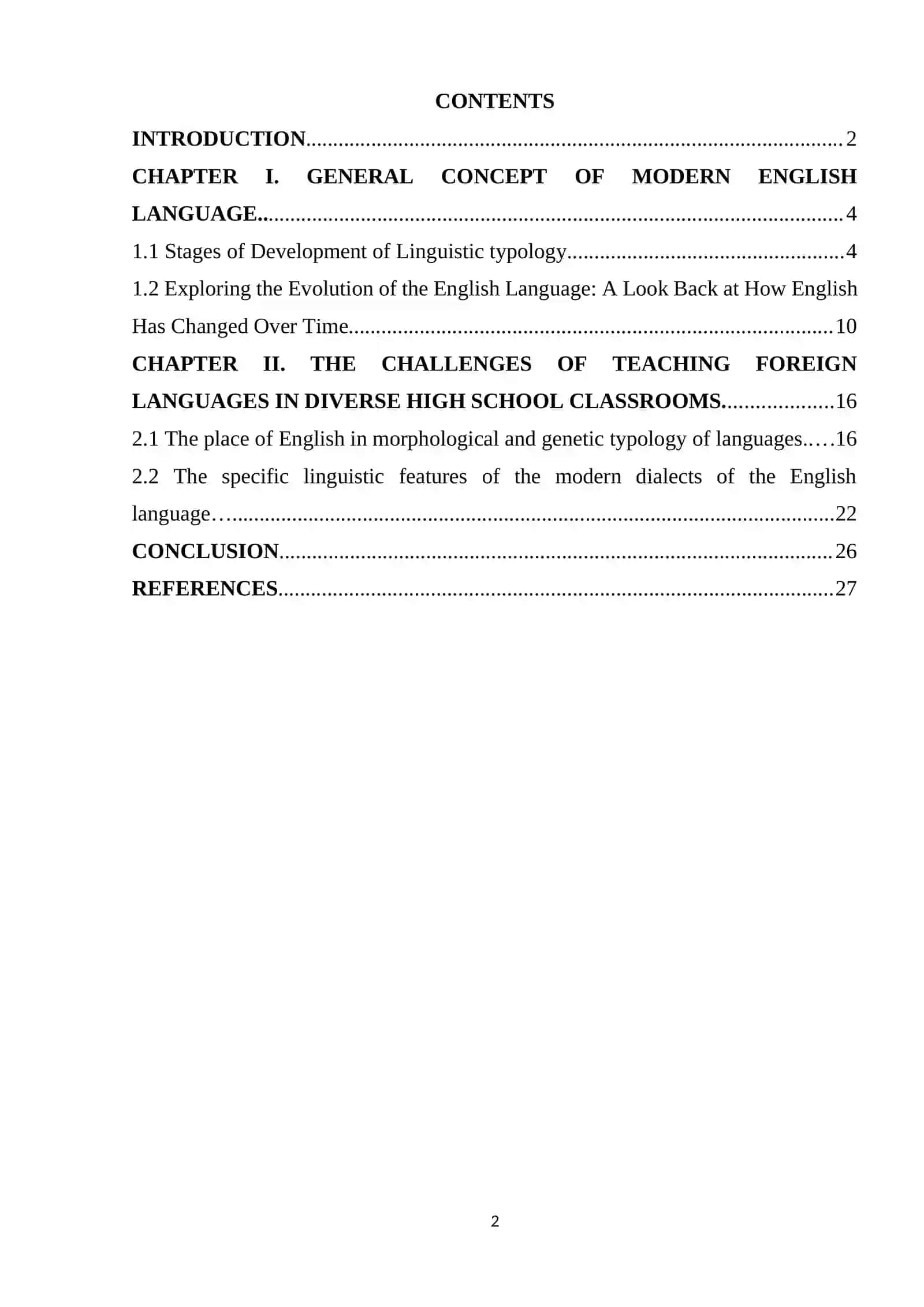 General Concept of modern 2