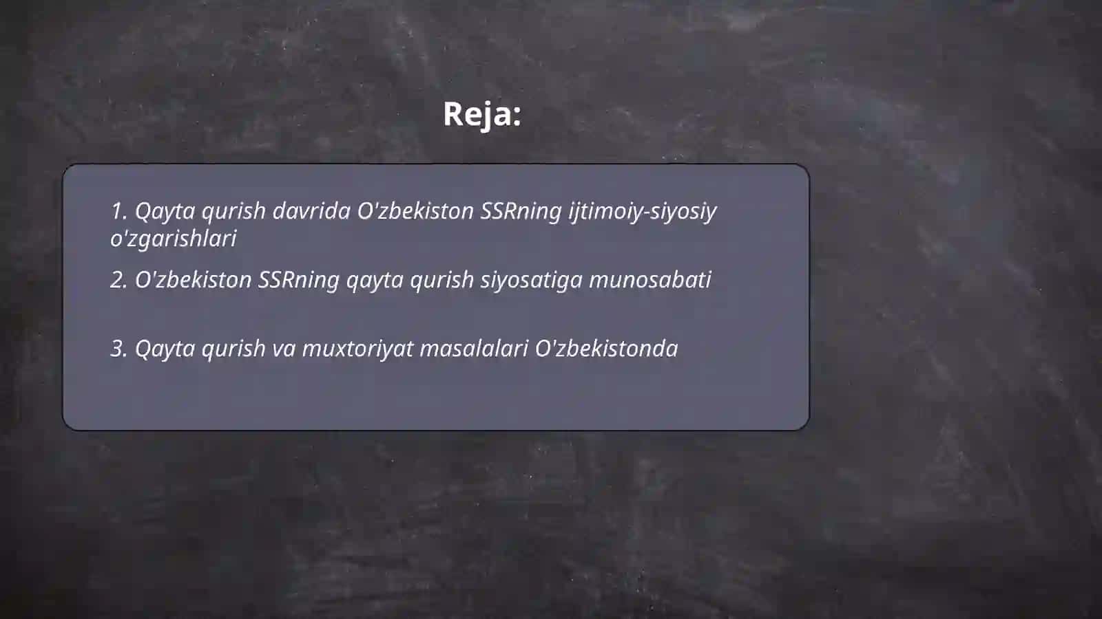 Qayta qurish davri 2