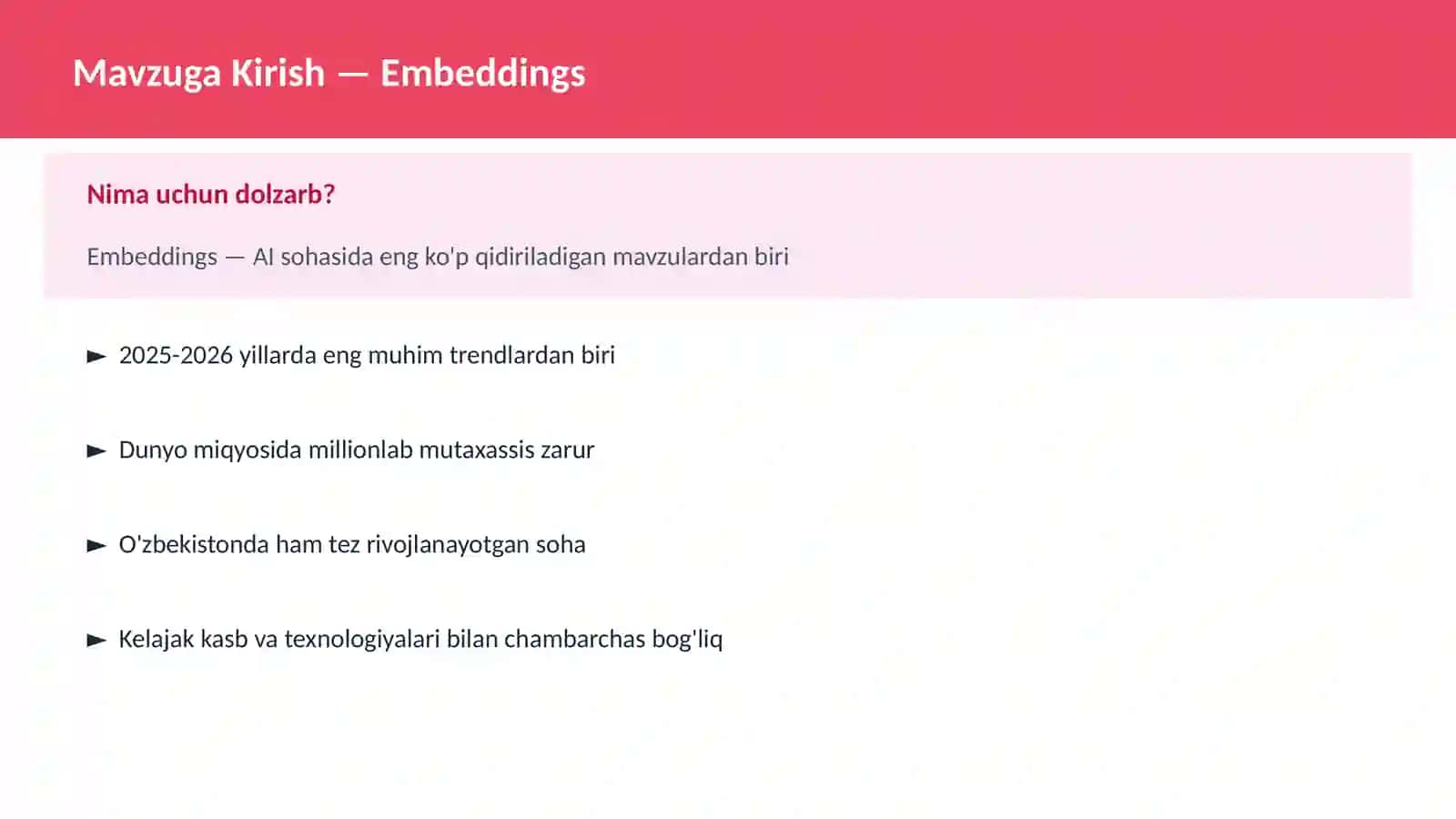 Embeddings 2