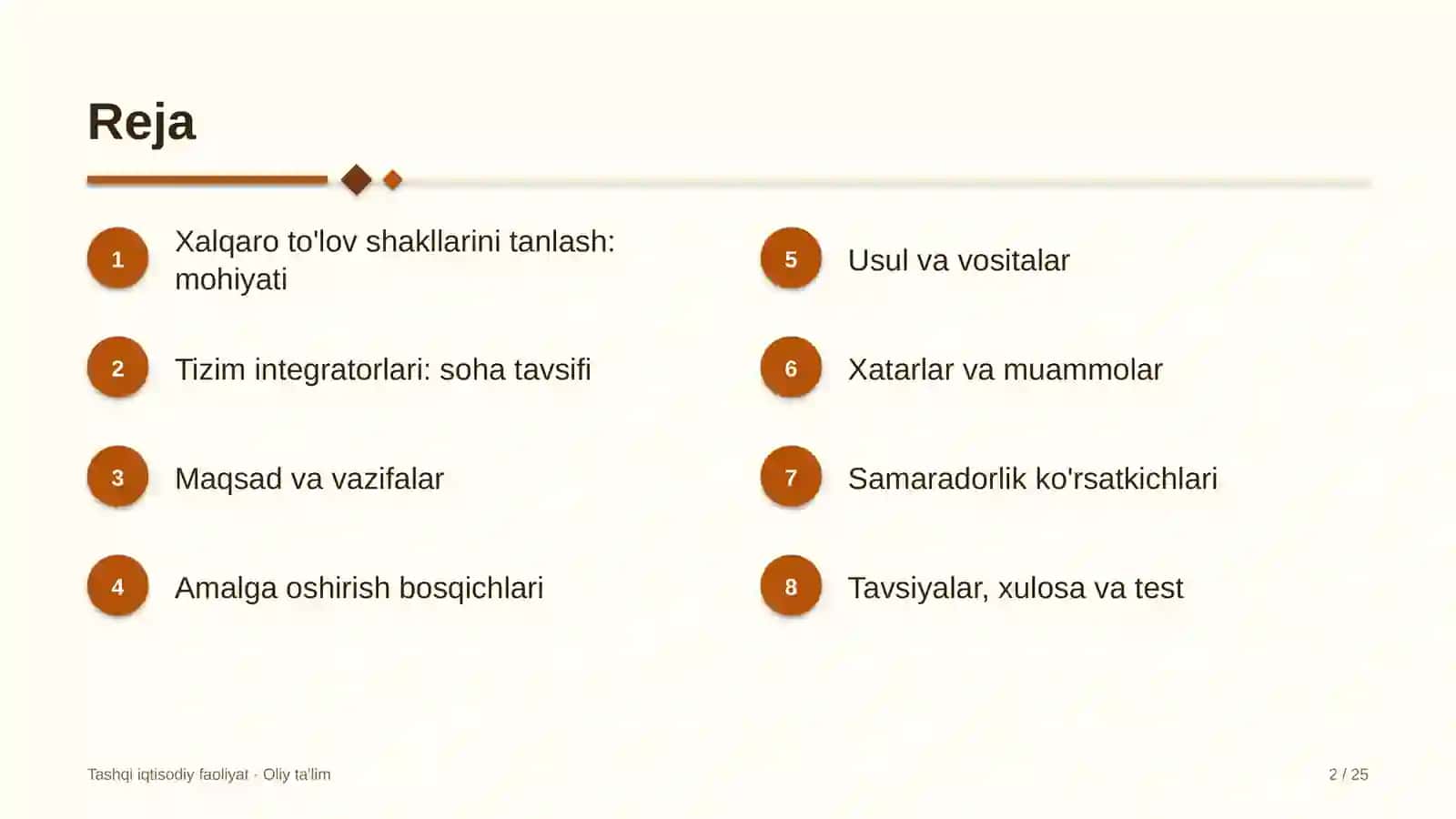 Tizim integratorlarida xalqaro to'lov shakllarini tanlash 2