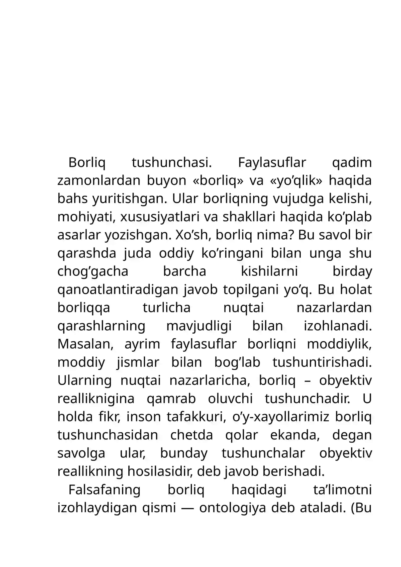 Borliq falsafasi 2