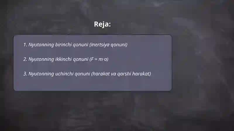 Nyuton qonunlari 2