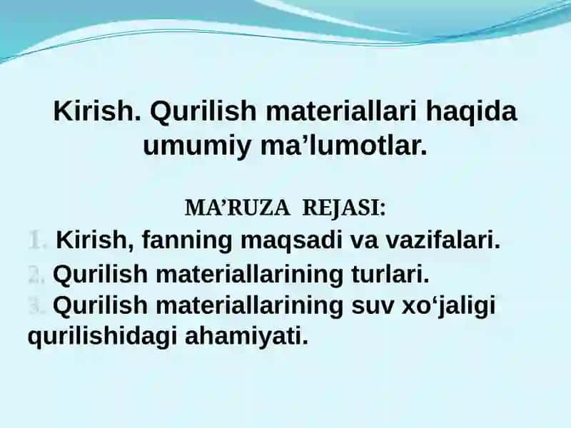 Qurulish materialari 2