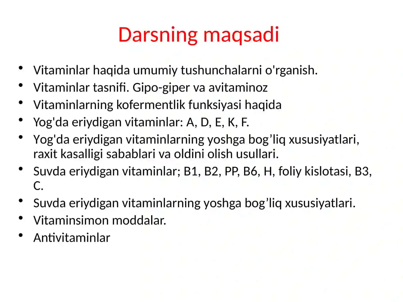 VITAMINLAR 2