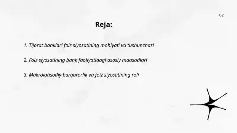 Tijorat banklari foiz siyosati, uning zarurligi va ahamiyati 2