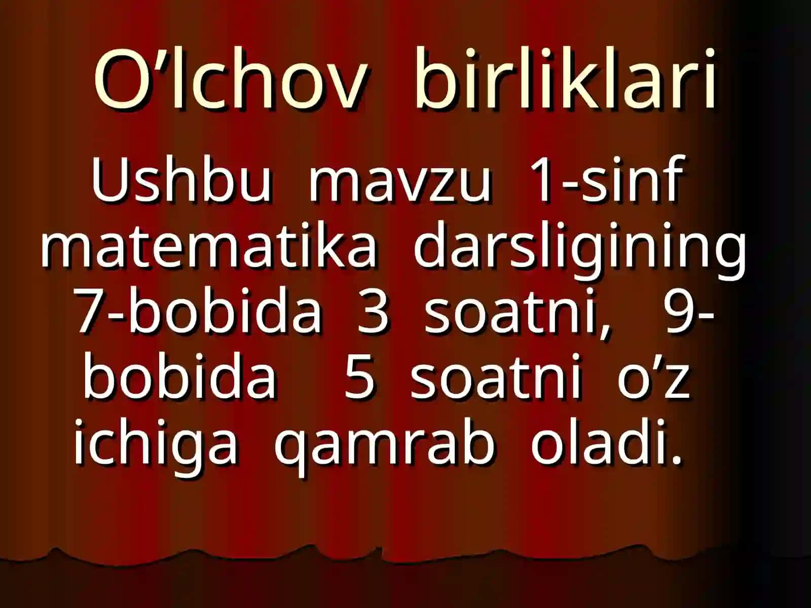 O'lchov birliklari 2