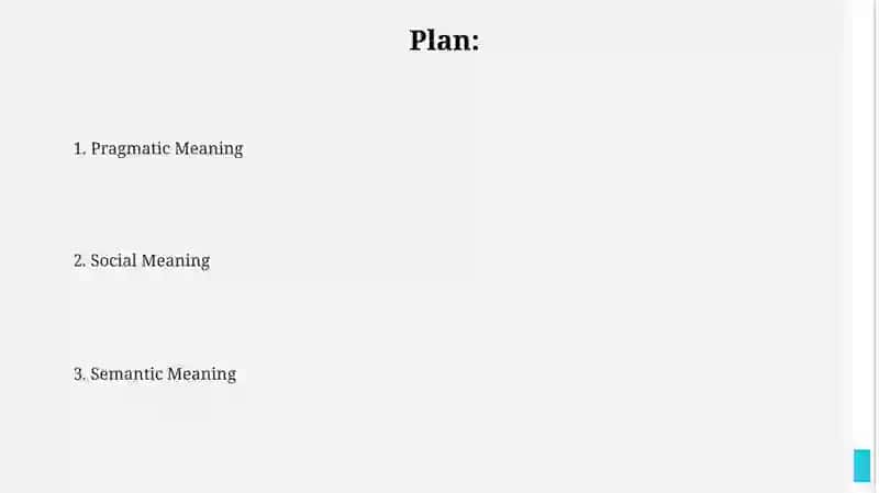 The types of meaning 2