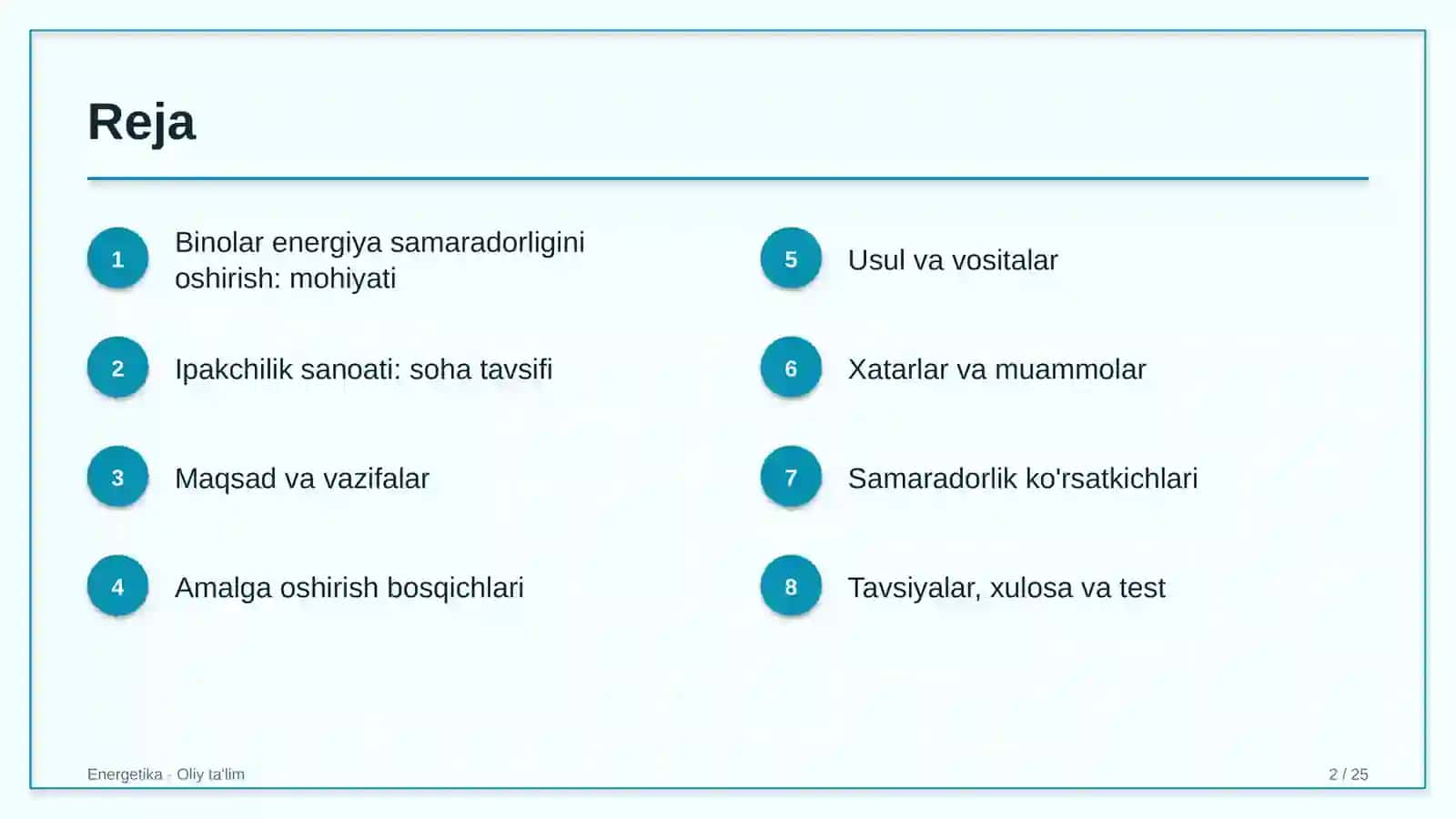 Ipakchilik sanoatida binolarning energiya samaradorligini oshirish 2