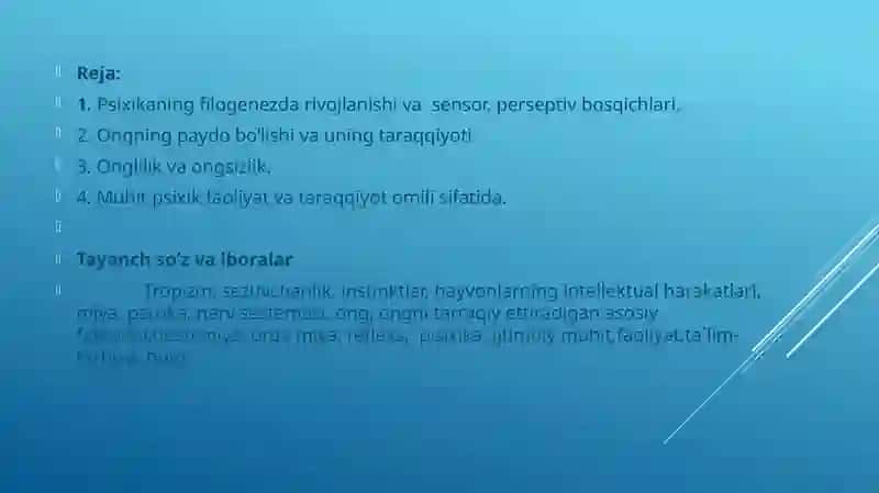 Ong taraqqiyoti va ongsizlik 2