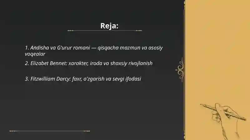 Andisha va G'urur romani 2