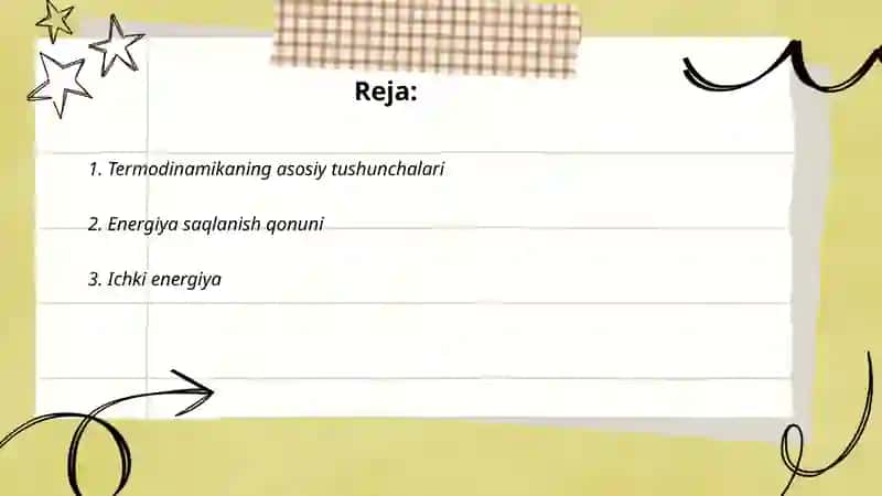 Termodinamikaning 1-qonuni 2