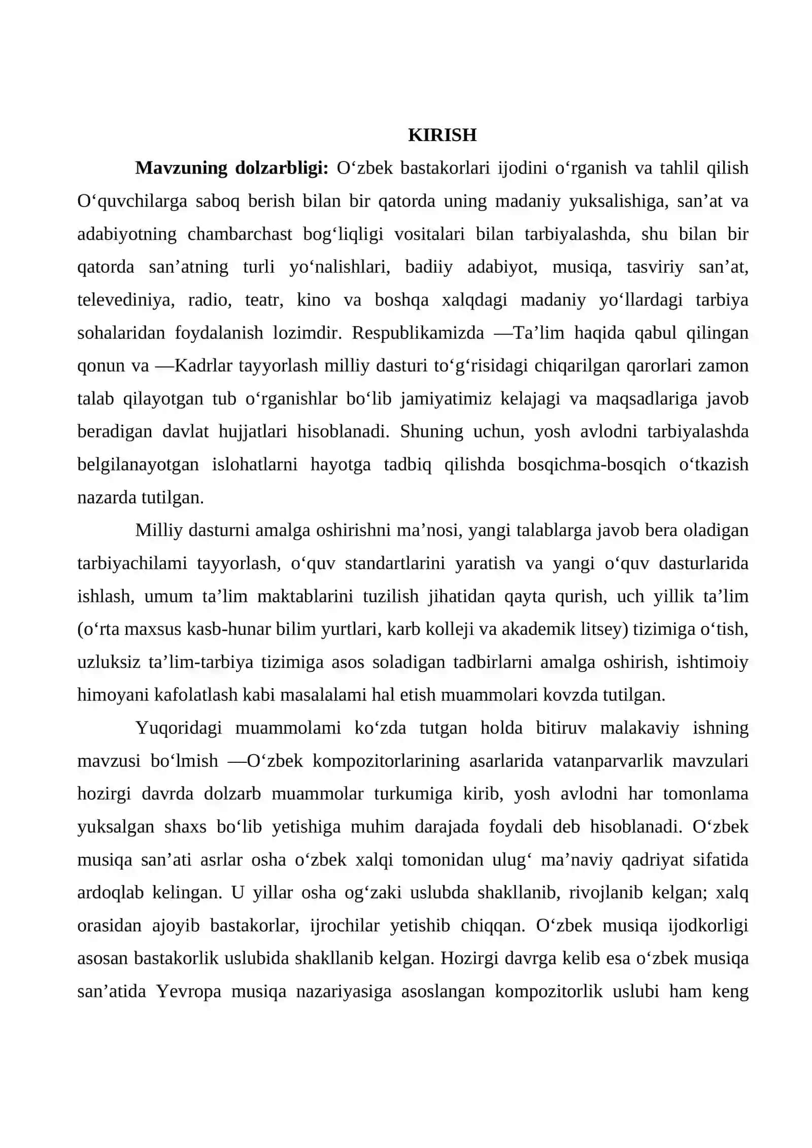 O‘zbek bastakorlari ijodi 2