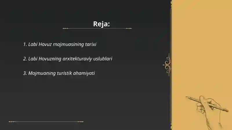 Labi hovuz majmuasi haqida 2