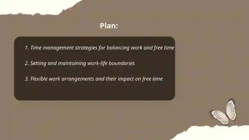 Work and free time balance 2