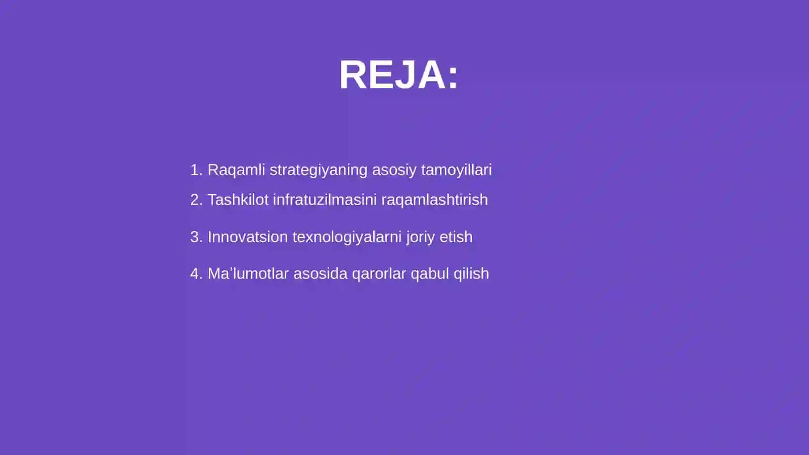 Tashkilot rivojlanishining raqamli strategeyasi 2