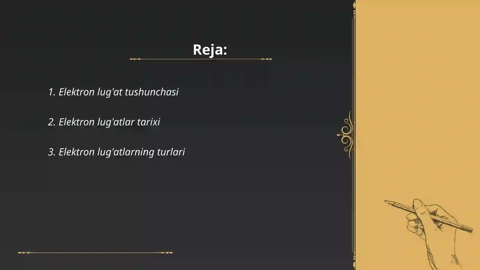 Elektron lugʻatlar yaratish 2
