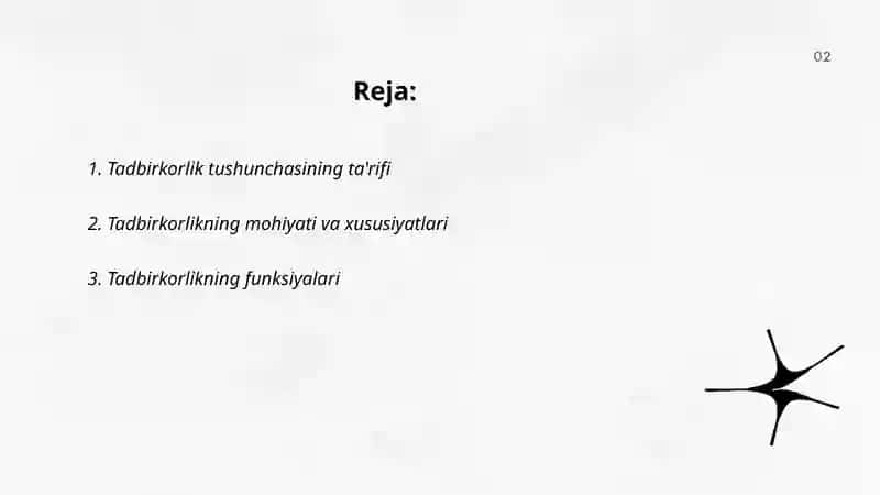 Tadbirkorlik tushunchasi 2