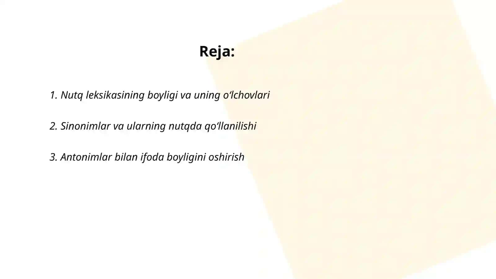 Nutqning boyligi va joyaliligi 2