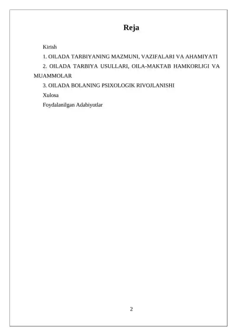 OILADA TARBIYA ASOSLARI 2