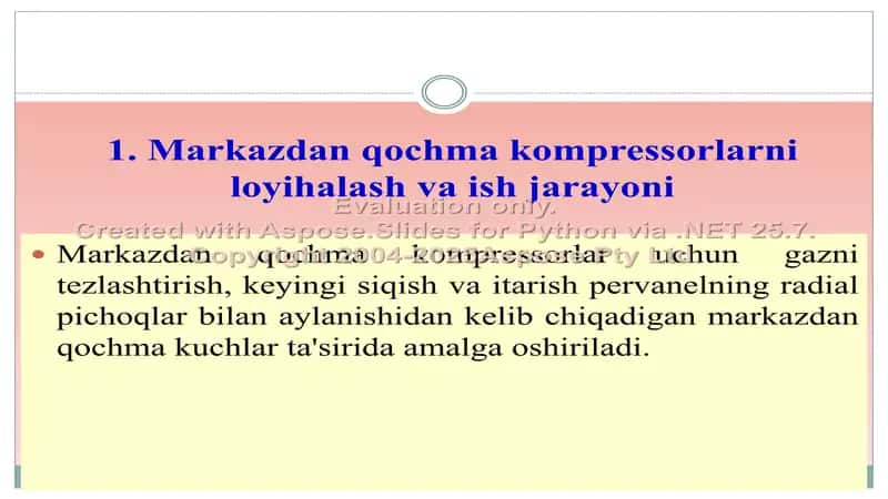 Markazdan qochma kompressorlar 2
